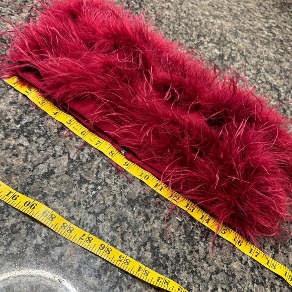 Magnolia Red Feathered Tube Top - Picture 11 of 13